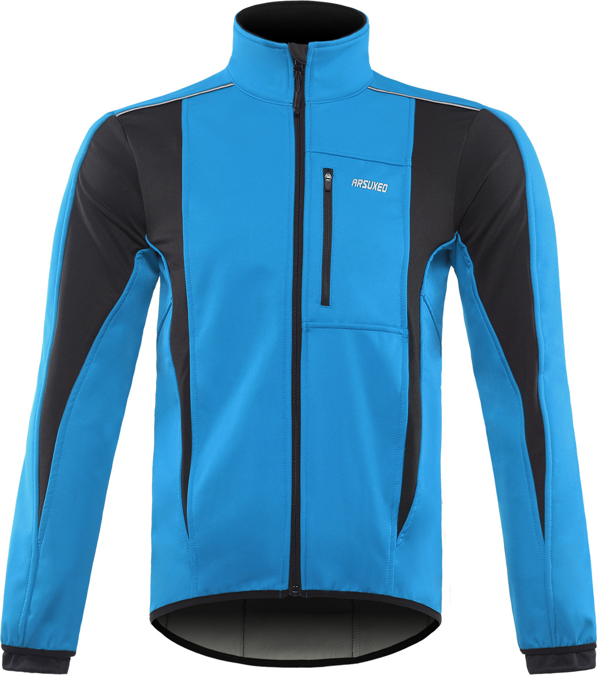 KKmoon Fahrradjacken Fahrradbekleidung Radtrikot Winter Herbst Warmhalten winddicht wasserdicht Atmungsaktiv Radtrikot Herren Damen Blau Größe XL