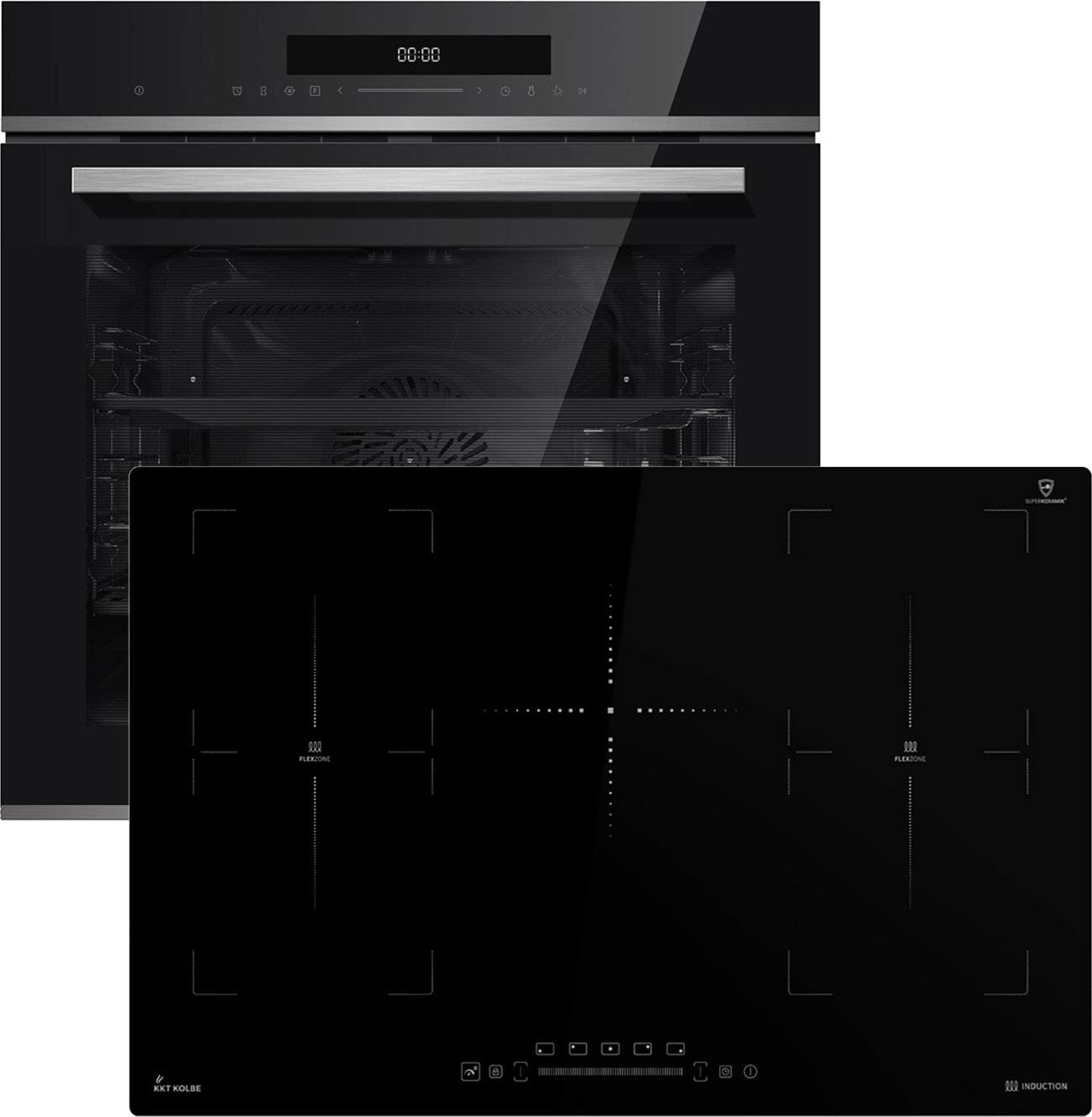 KKT KOLBE Küchentechnik Backofen und Induktionskochfeld SET8019IH77FZ
