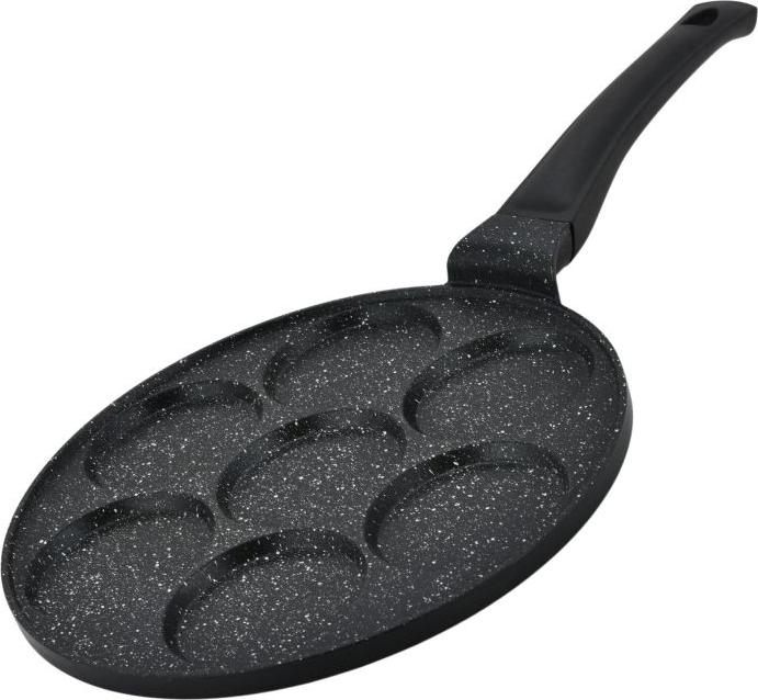 Herzberg HG-CP267HO: 26cm Marmorbeschichtete Pfannkuchen- Und Crêpespfanne ? 7 Einfache Schlitze