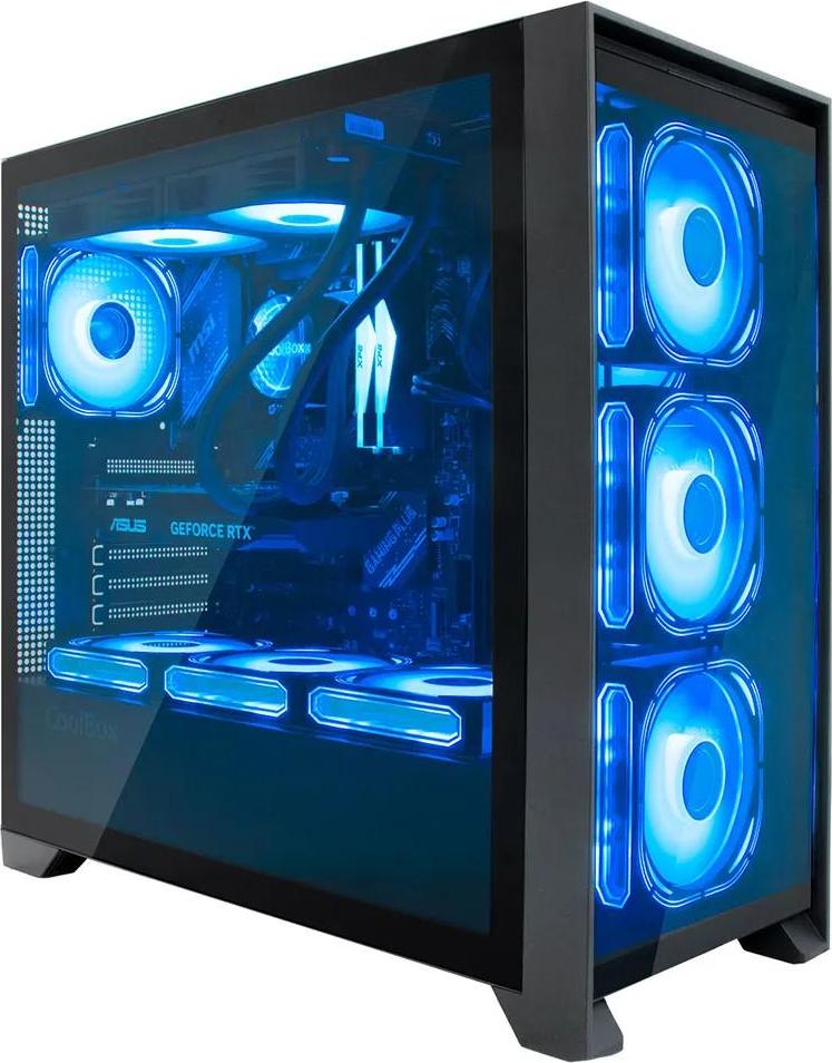 CoolBox COO-PACK-GMNG, Desktop, PC, Schwarz, ATX, micro ATX, Mini-ITX, Gaming, Multi