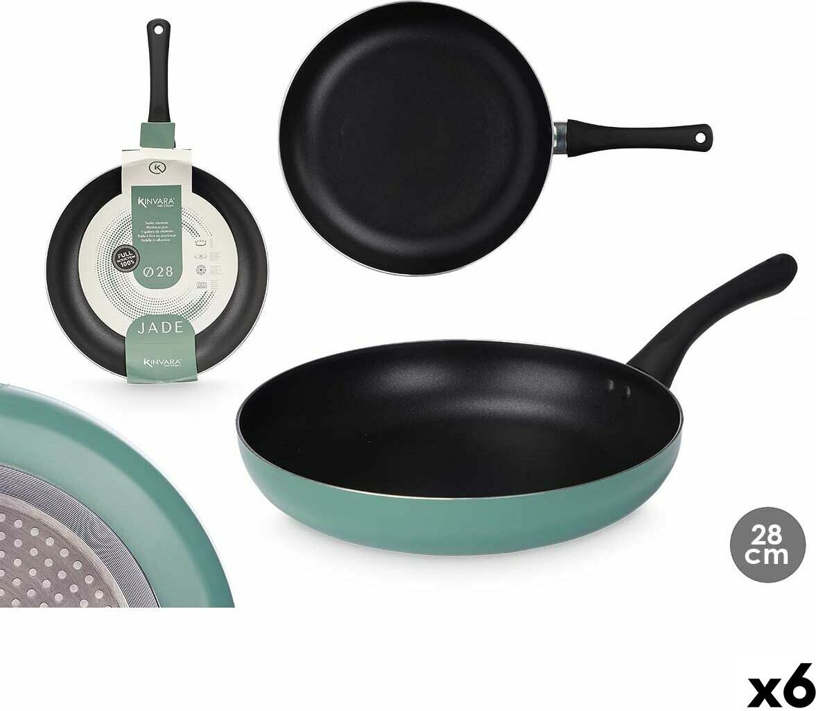 Pfanne Kinvara 10 Silberfarben Aluminium (6 Stück)