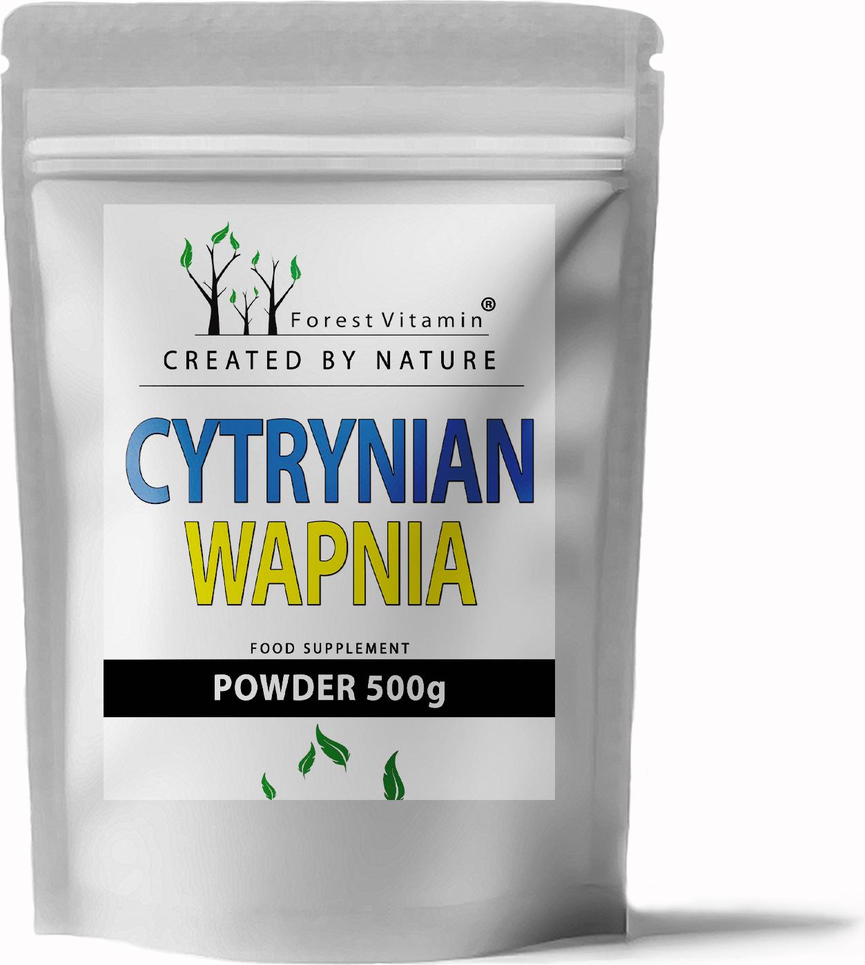 Calciumcitrat Pulver 500g - Calcium Citrat - 100% rein - Forest Vitamin