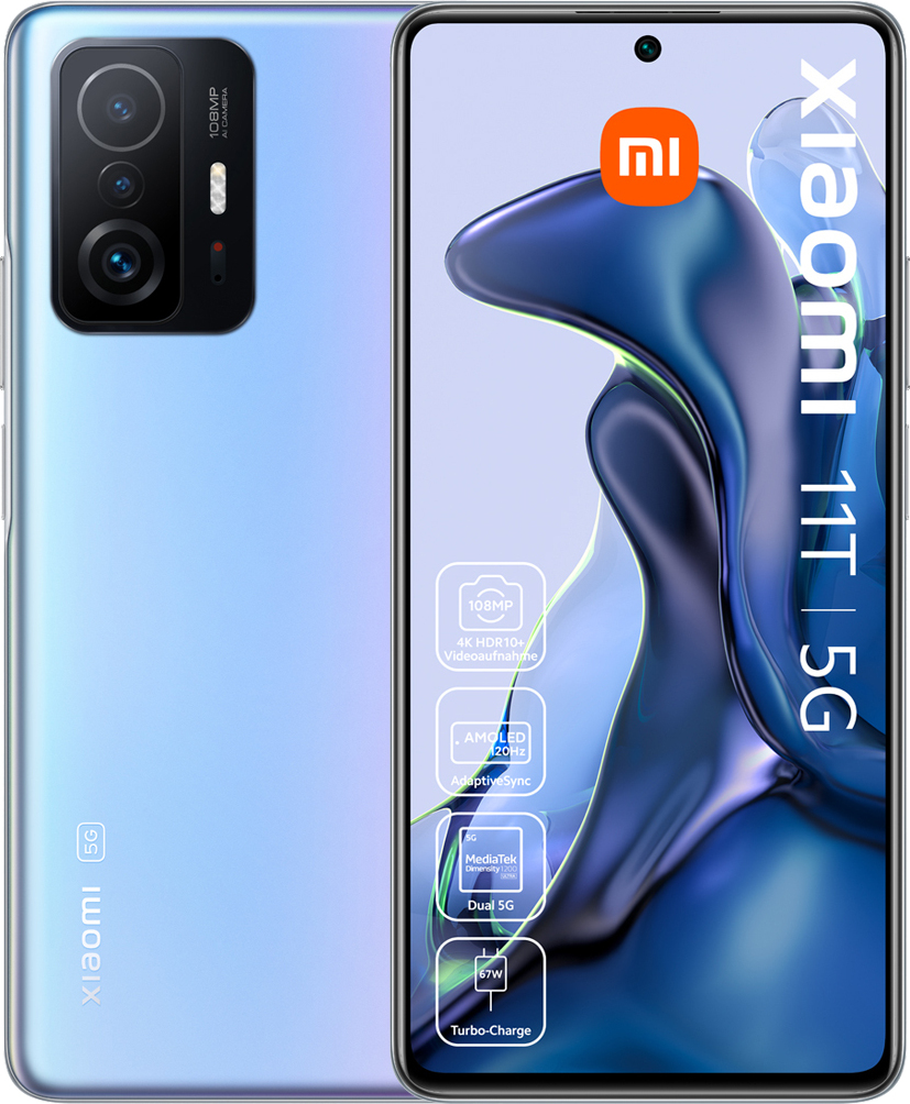 XIAOMI 11T 5G Dual-SIM EU 8/256GB, MIUI (Android) celestial blue MZB09M0EU