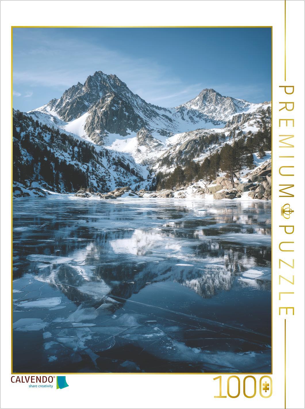 CALVENDO Puzzle Ein Wald in sanfter Winterruhe | 1000 Teile Lege-Größe 64x48cm Foto-Puzzle für glückliche Stunden