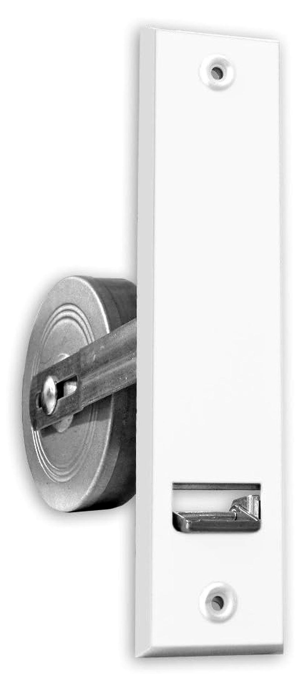 Markenlos Getriebe-Einlass-Gurtwickler 'Giro L', für Gurtbreite: 23 mm, Farbe: weiß, ohne Gurt