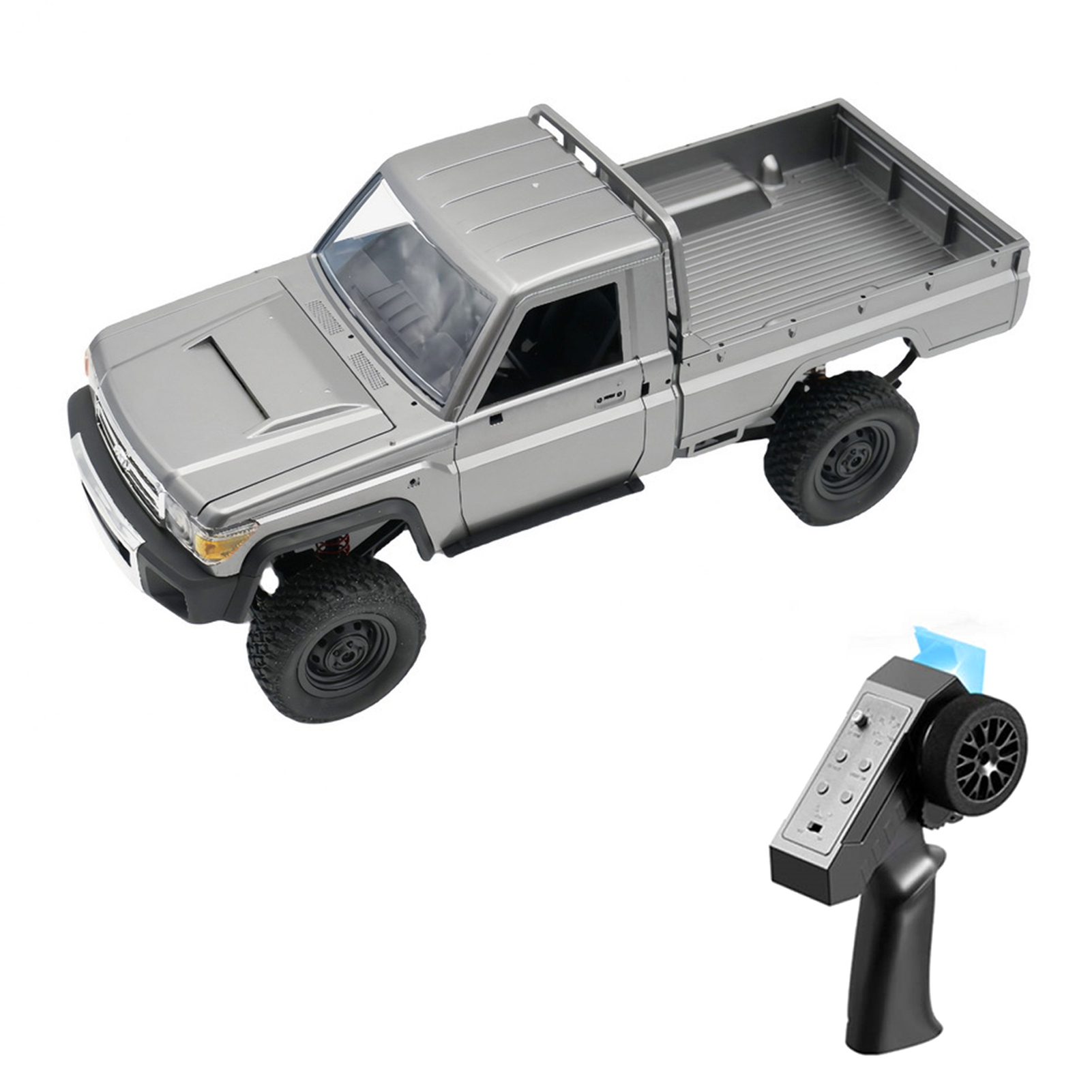 Cocosity 2.4GHz Ferngesteuerter Pickup Truck, Ferngesteuertes Auto, Ferngesteuerter Truck, Ferngesteuertes Auto im Maßstab 1:12, Ferngesteuertes Auto für Kinder, Ferngesteuerter Pickup Truck mit Lichtern, Proportionaler ferngesteuerter Truck