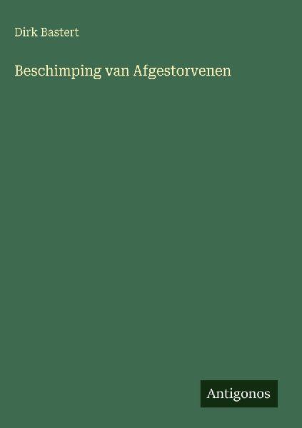 Antigonos Verlag Beschimpfung der Nachkommenschaft