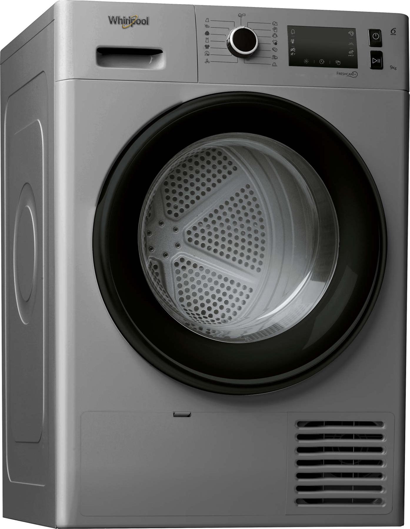 Whirlpool AWZ9HPS, Freistehend, Toplader, Wärmepumpe, Silber, Rechts, 120 l