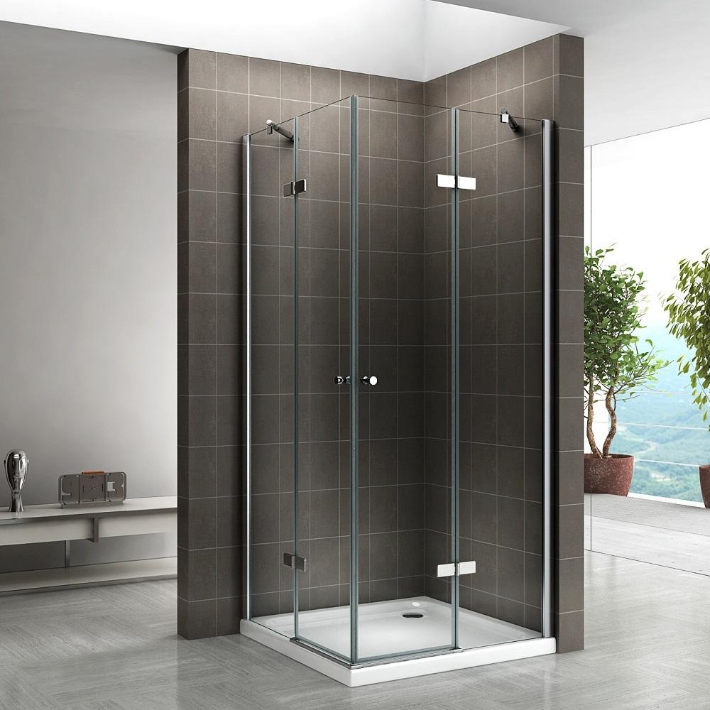 i-flair Eck-Duschkabine 70x90x190 cm aus durchsichtigem 6 mm Sicherheitsglas - DK19 Image