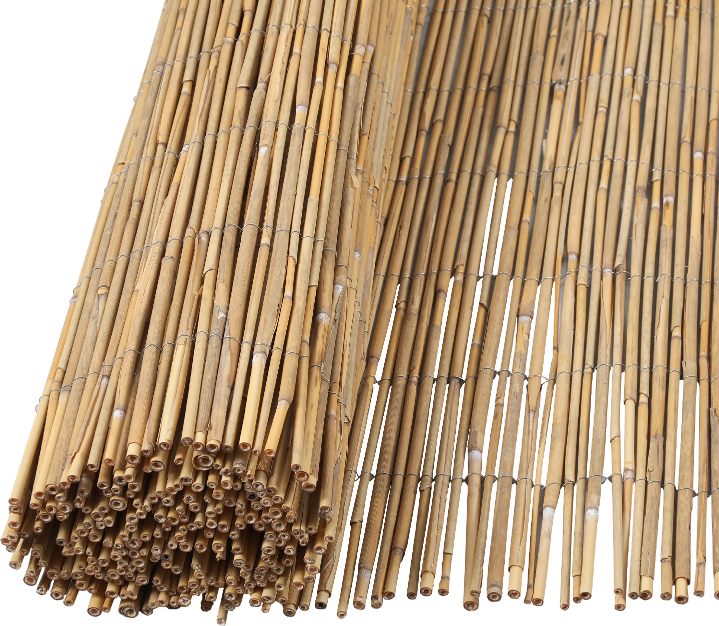 Izrielar Schilfrohrmatte 90×300 cm Schilf Sichtschutzmatte aus Naturmaterial, für Balkon, Garten & Terrasse RL-HG10426-1-YNa