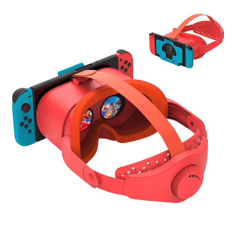 KINSI VR Brille für Nintendo Switch/Switch OLED mit einstellbaren HD-Linsen, 3D VR Headset Spiele Zubehör Set T2-95257325-02
