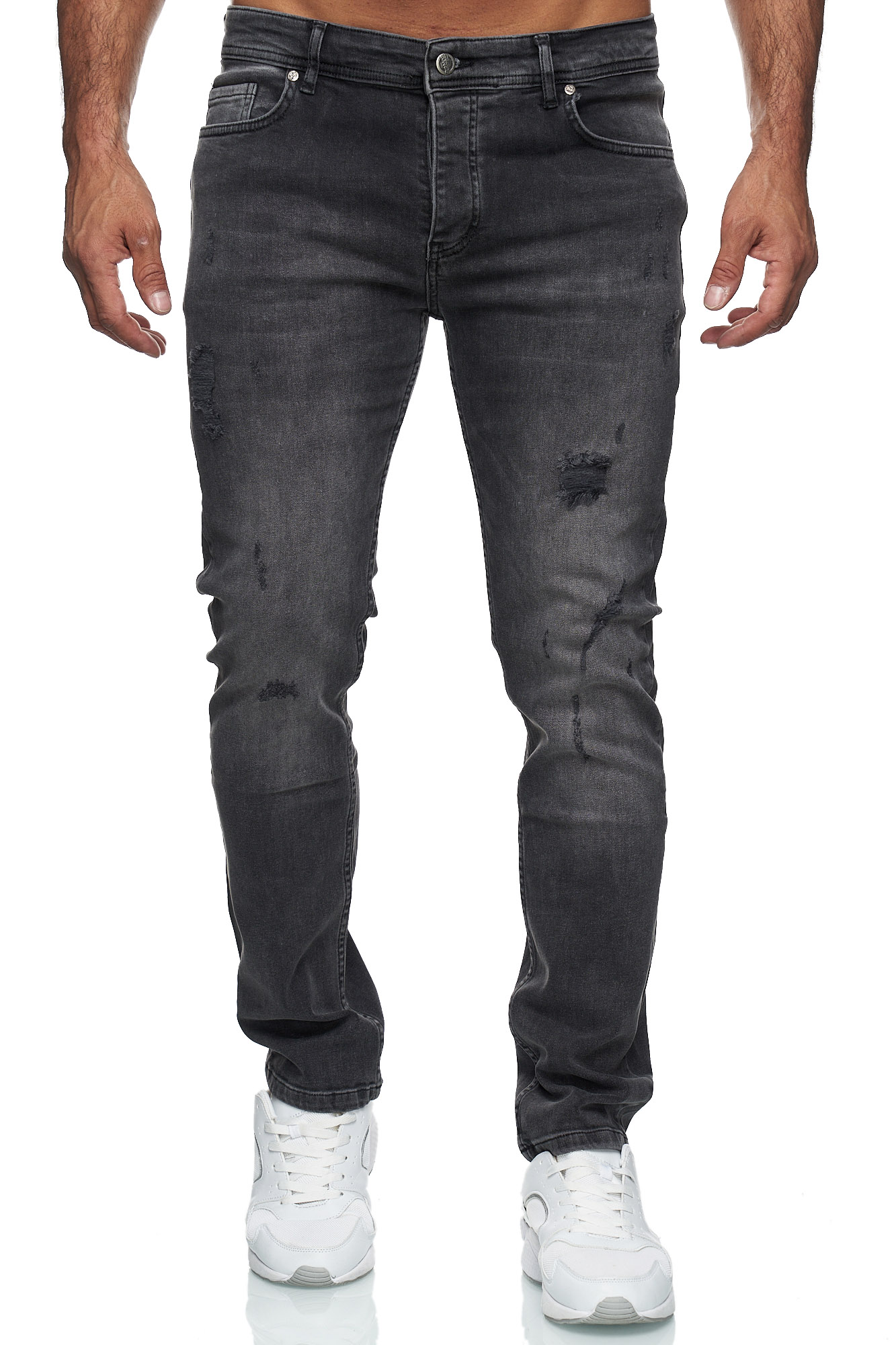 Reslad Jeans Herren Destroyed Look Slim Fit Denim Strech Jeans-Hose RS-2062 