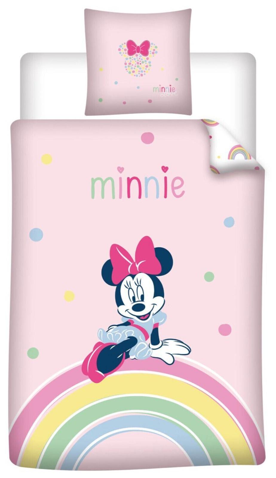 Disney Minnie Maus Kinder Mikrofaser Bettwäsche 2tlg. Set 135-140x200 65x65