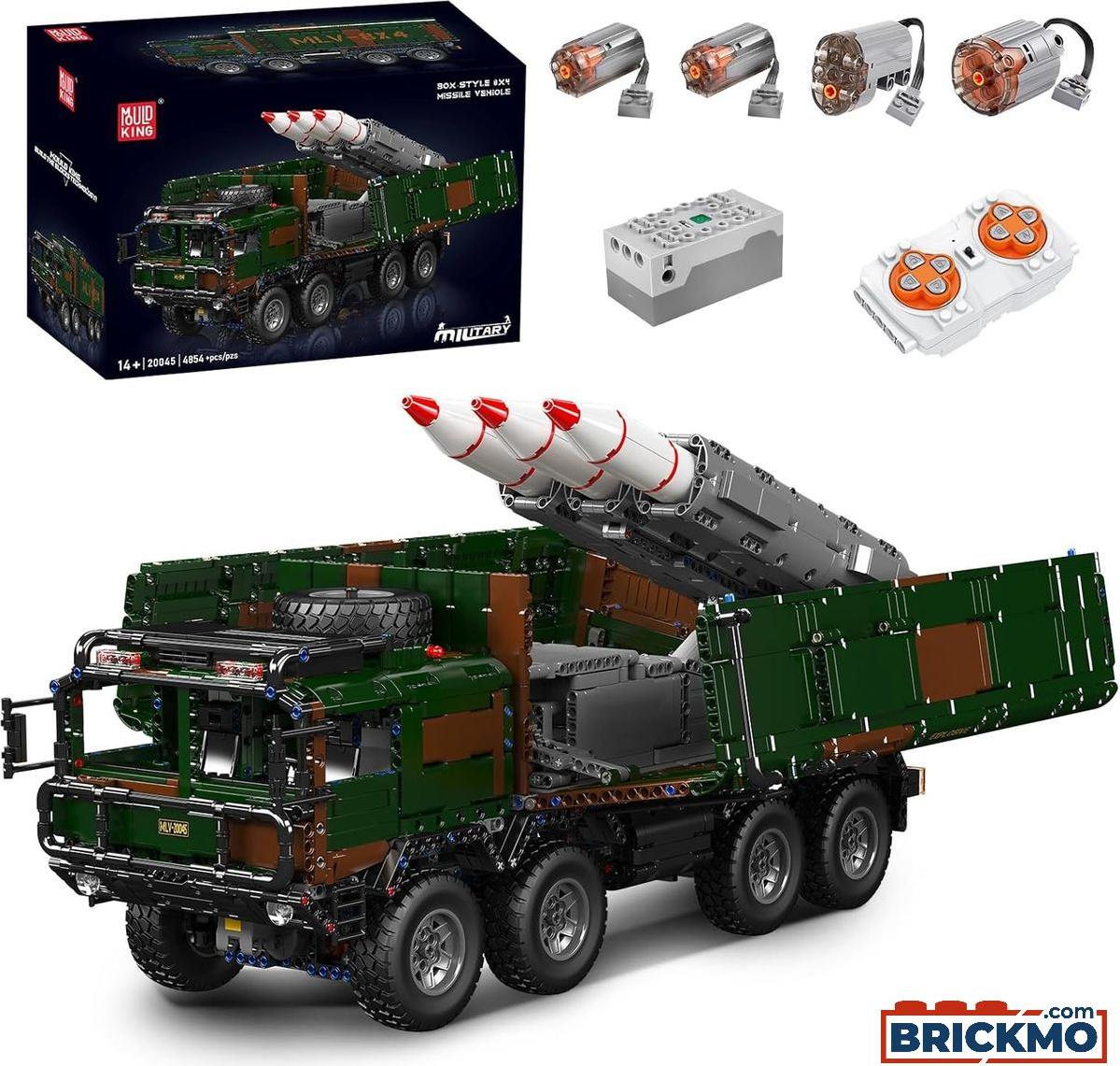 Mould King 8x4 RC Raketen-LKW Militär Militärgrün 20045