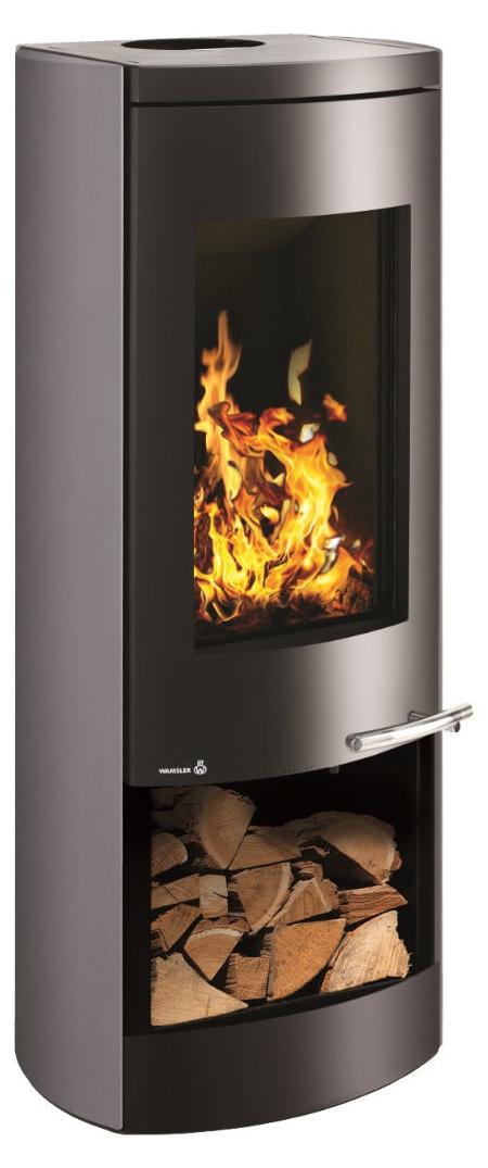 Wamsler Kaminofen | Myra-H Stahl mit Holzfach | 8 kW