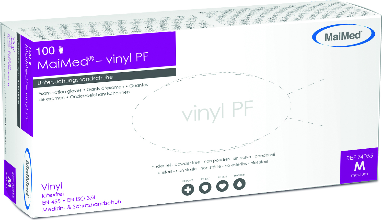 MaiMed Vinyl PF Gants d'examen M non poudrés