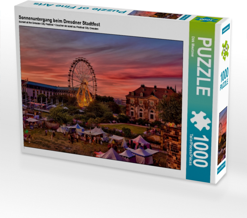 Calvendo Sonnenuntergang beim Dresdner Stadtfest 1000 Teile Puzzle quer 640x480mm, Meutzner Dirk; 7272941