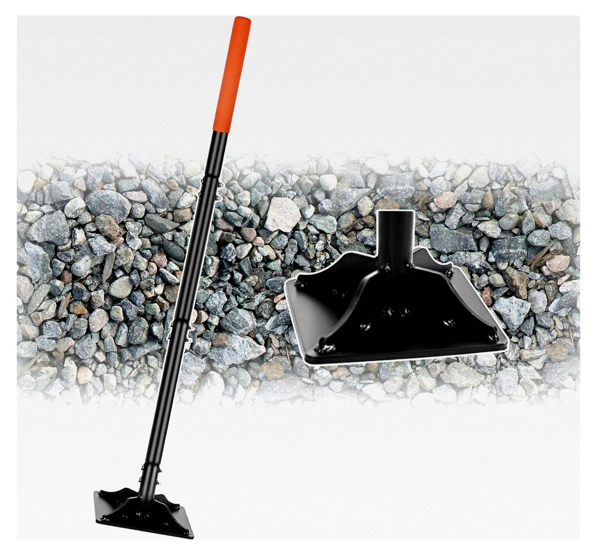 Markenlos Manueller Betonstampfer für Gartenbodenverdichtung, 20 x 20 cm Basis, 4,5 kg, mit 112 cm langem Griff