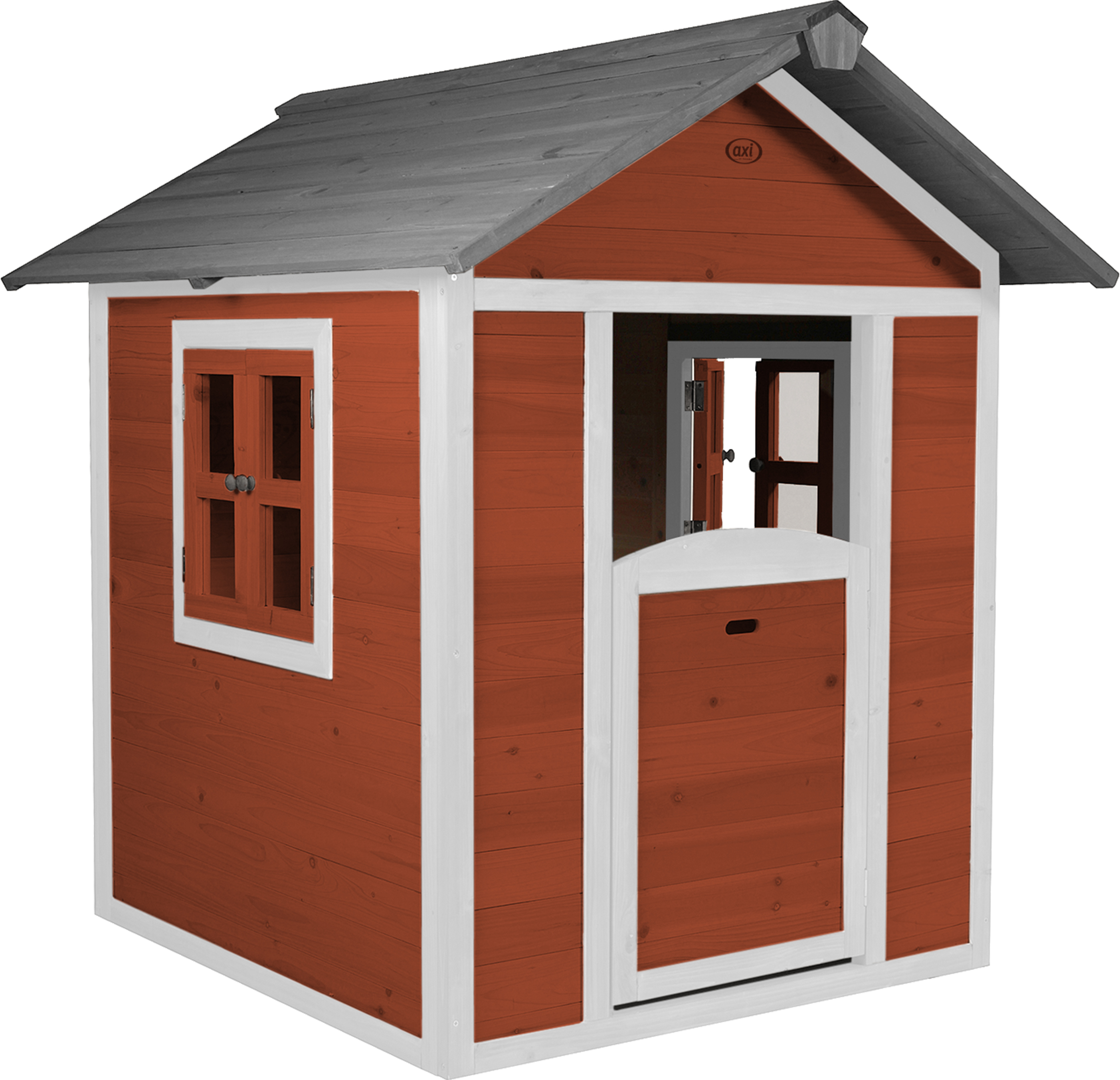 AXI Spielhaus Beach Lodge in Rot | Kleines Spielhaus aus Holz für Kinder | 135 x 111 x 133 cm C050.001.05