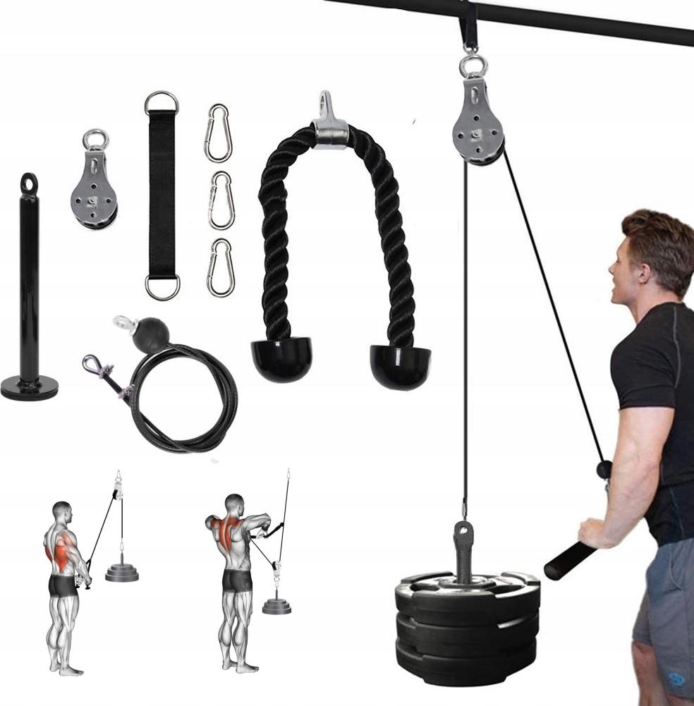 Tojato Klimmzugtrainer, Set: 2cm Stange, 3m Seil, Seilgriff