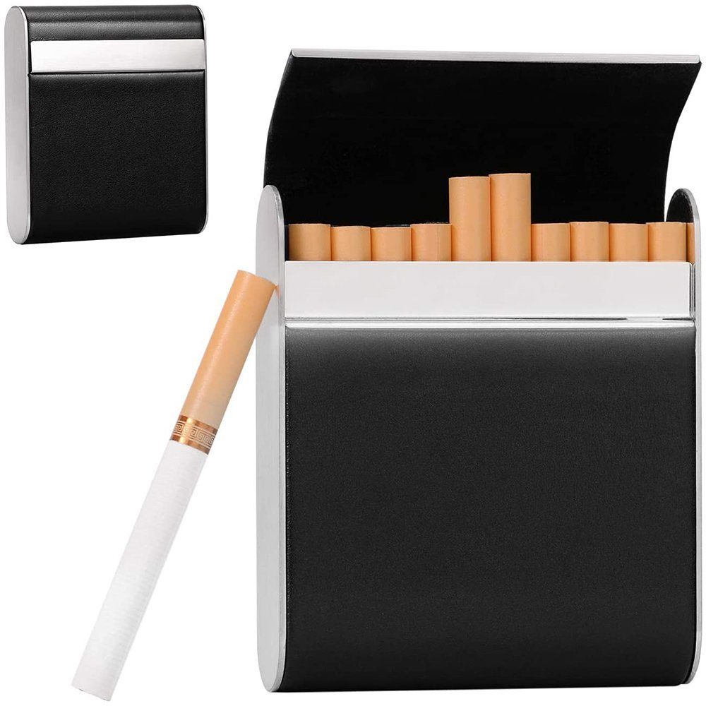 Herren Zigaretten-Etui Edelstahl Vintage Tragbare Tabak 10 Zigaretten Verpackung 