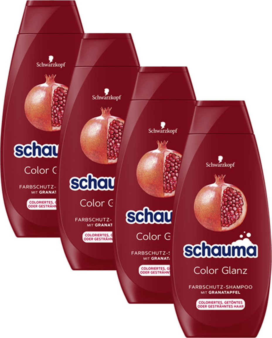 Henkel Schauma Color Glanz Shampoo Farbschutz mit Granatapfel 400ml 4er Pack s47979-4