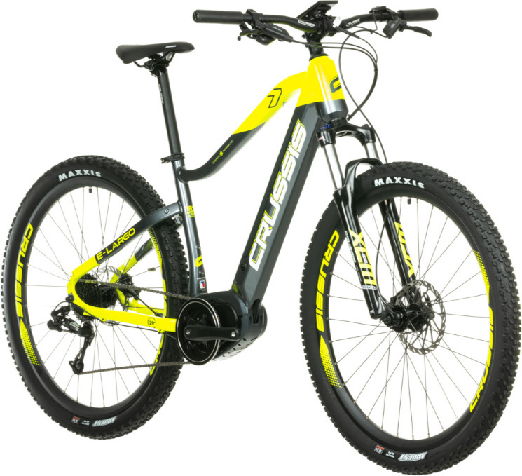 29 palcový elektrický bicykel E-bike MTB bicykel model e-Largo 7.8-S Crussis 2023 Pedelec 17,5Ah 630Wh 80Nm výška rámu 18 "(45,7 cm) žltá/sivá