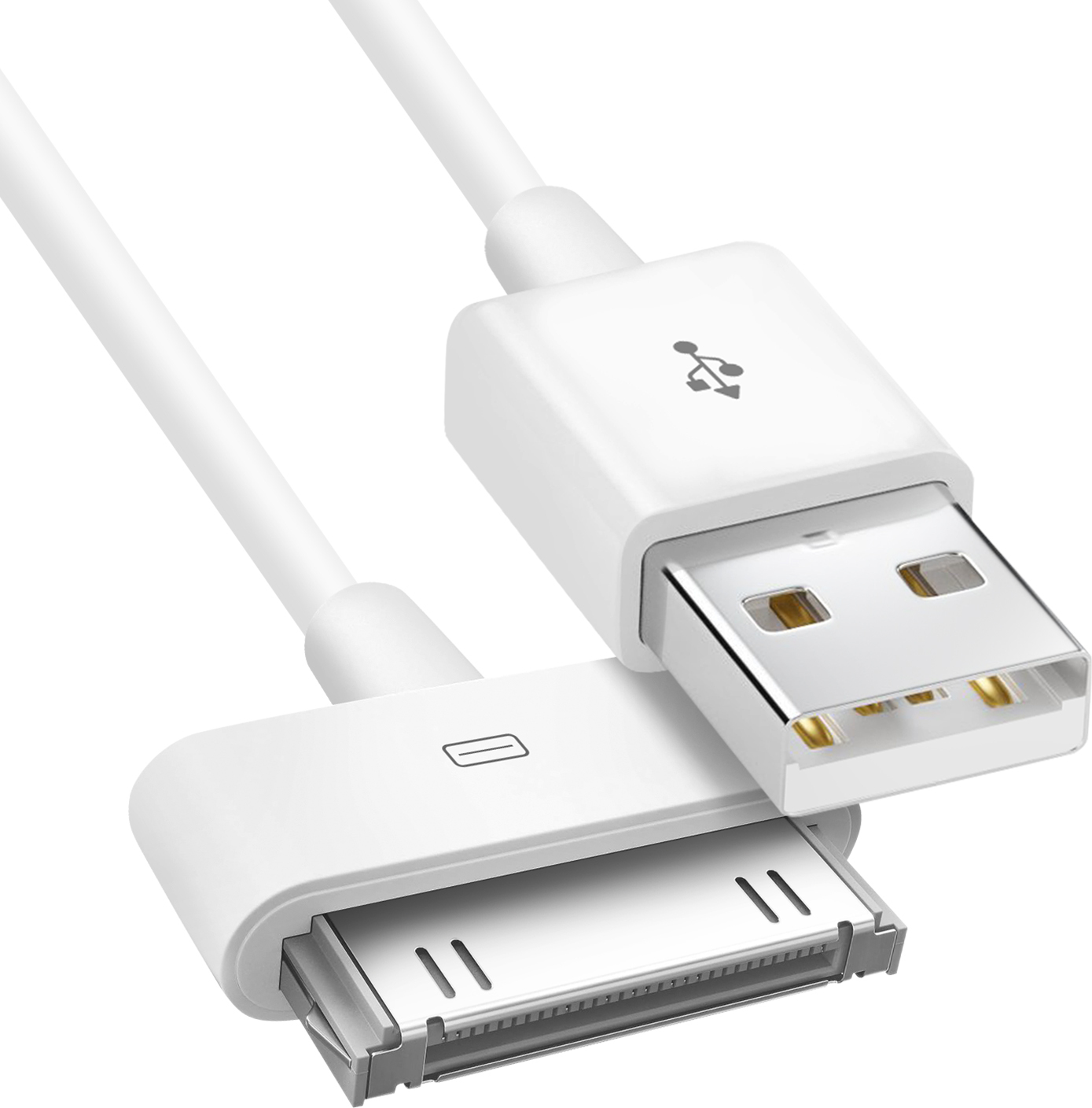 Akyga, Apple 30-Pin / USB Kabel 1m Lade- und Synchronisation, Weiß AK-USB-08