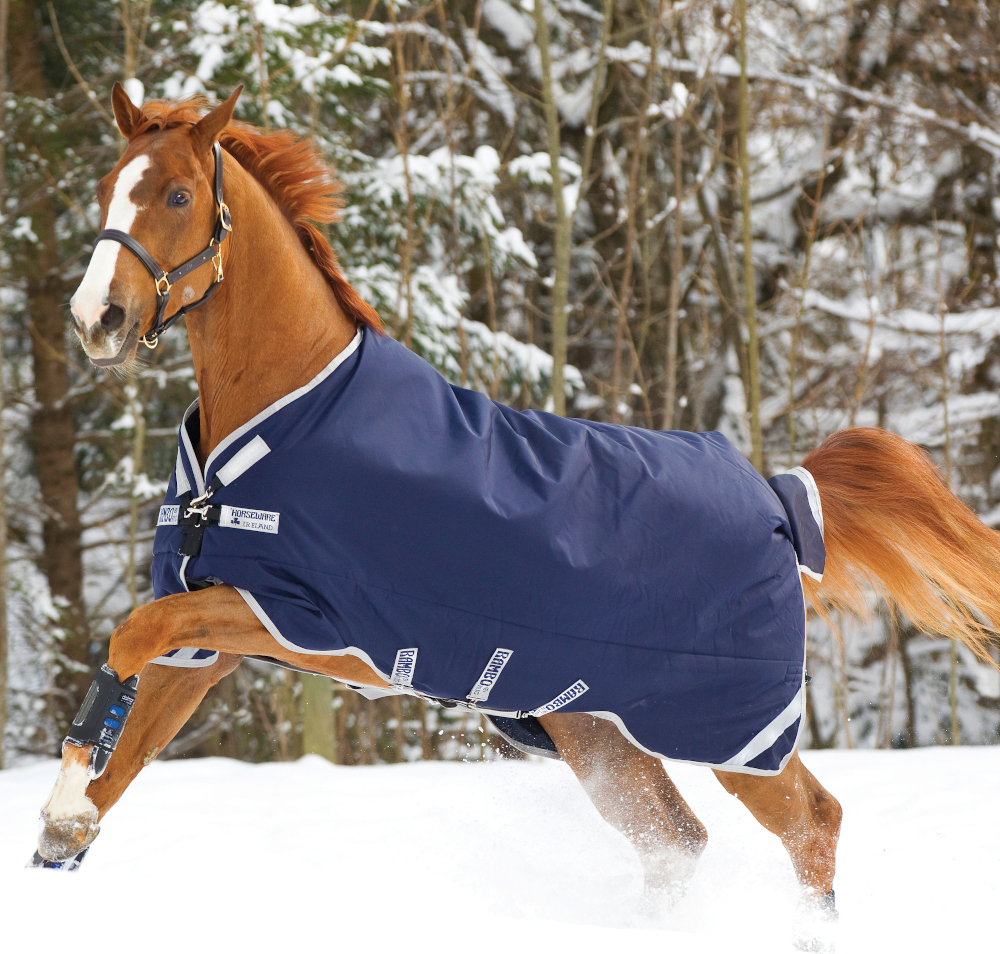 Horseware Rambo Original with Leg Arches Turnout Medium 200g - Navy/Silver, 155 AAAA07-BI00-81