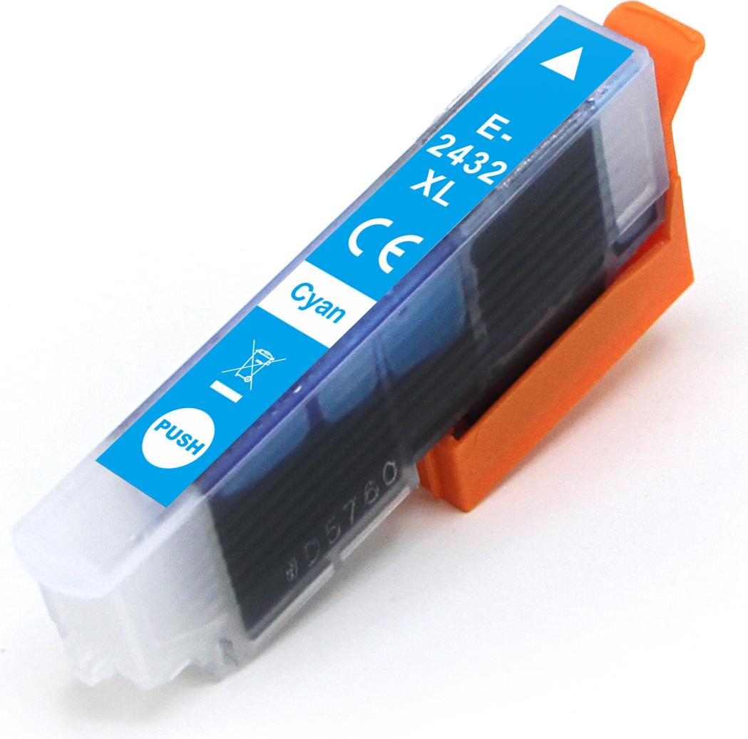 TECHTEK Tinte Ersetzt 24XL (C13T24324012) Kompatibel mit [Epson] Expression Photo XP-55, Expression Photo XP-65, Expression Photo XP-750, Expression