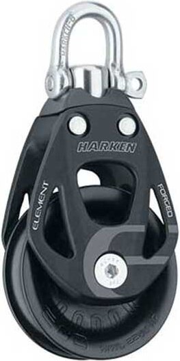 Harken Einzel-drehwirbel 80 Mm Schwarz Schwarz One Size 6290