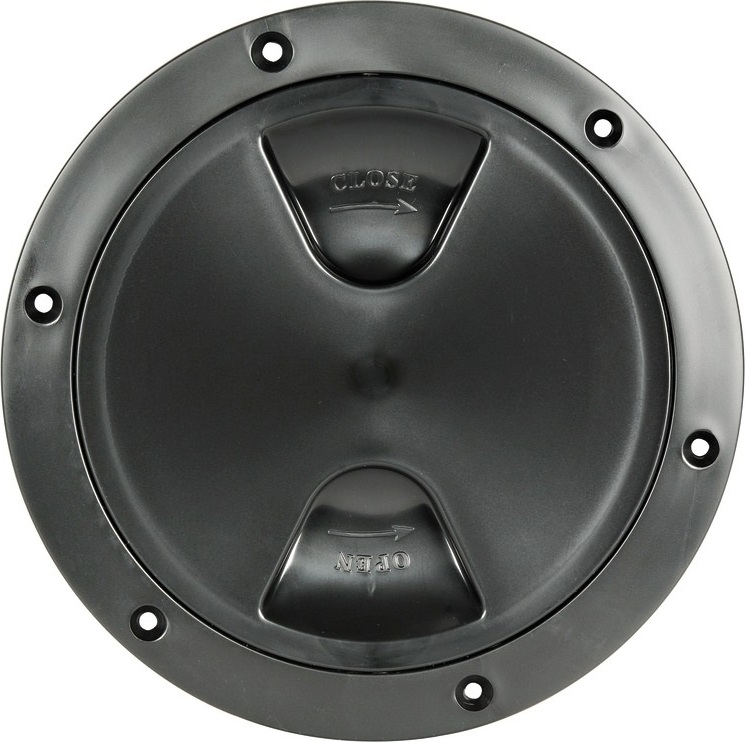 Osculati Inspektionsdeckel schwarz Schraubenverschluß 102mm , 1 Stück 20.204.20