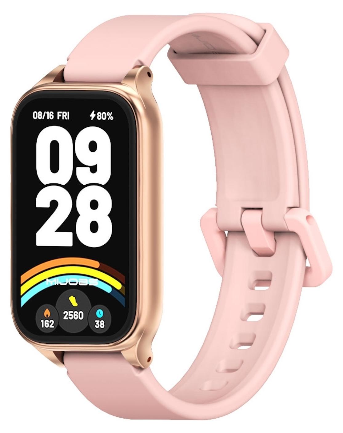 Pre Xiaomi Smart Band 9 Active / Redmi Band 3 Silikónový náramok s kovovým rámom