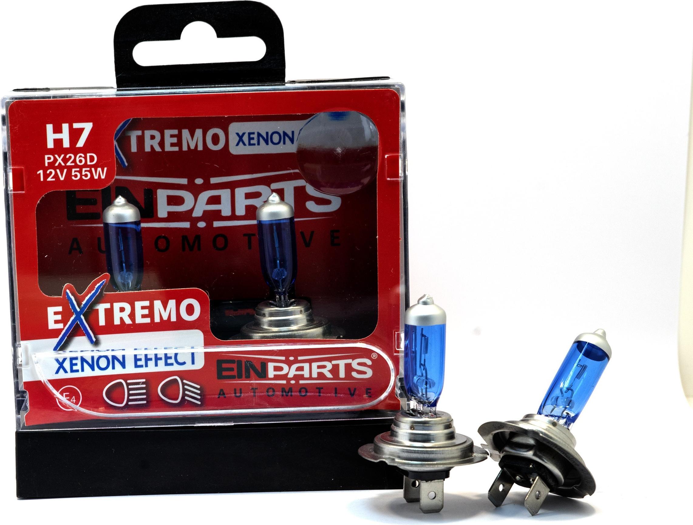 EinParts Automotive EinParts Halogenlampen H7 12V 5000K Weiß 55W PX26d 2 Stück EPB61