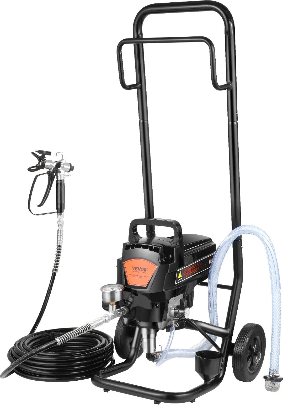 Topdeal Stand-Airless-Farbspritzgerät, 950 W, 3000 PSI, elektrisches Farbspritzgerät mit Wagen