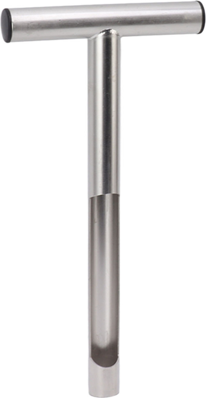 Gistuch Bodenprobenahme-Sonde, 304 Edelstahl, tragbares T-Griff-Bodenprobenahmewerkzeug für Bauernhof, Garten, Rasen, 30,5 cm