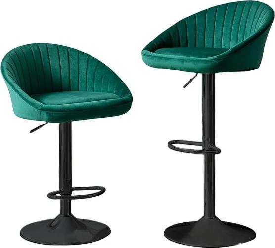 Just Sit STILLO Barhocker, grün, Veloursstoff