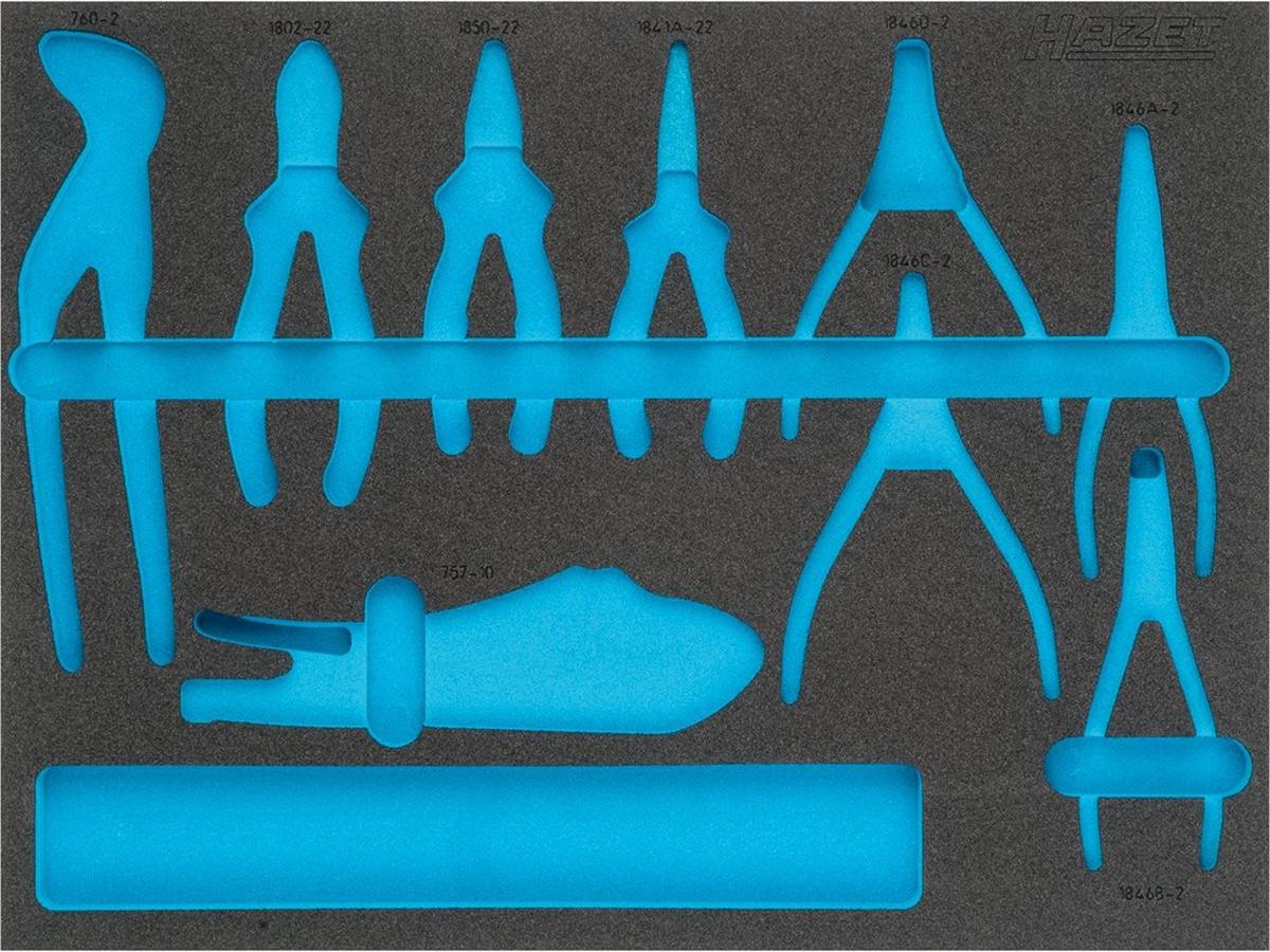 Hazet 2-Komponenten Weichschaum-Einlage für Art.Nr. 163-370/9, 3/3+ (519 x 392 mm) 163-370L