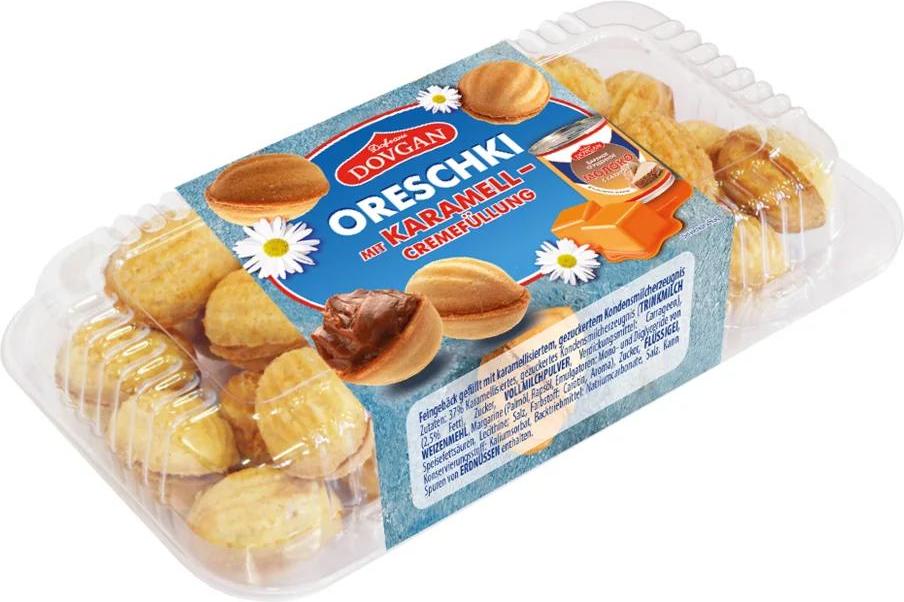 Dovgan Oreschki mit Karamell-Cremefüllung 250g
