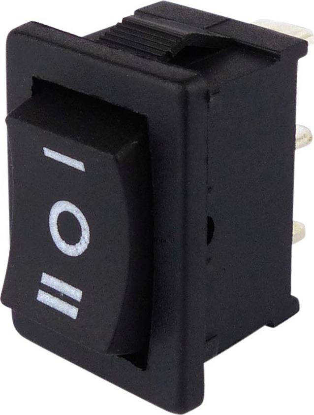 BLANKO Mini Wippschalter mit 3 Schaltstellungen 202086