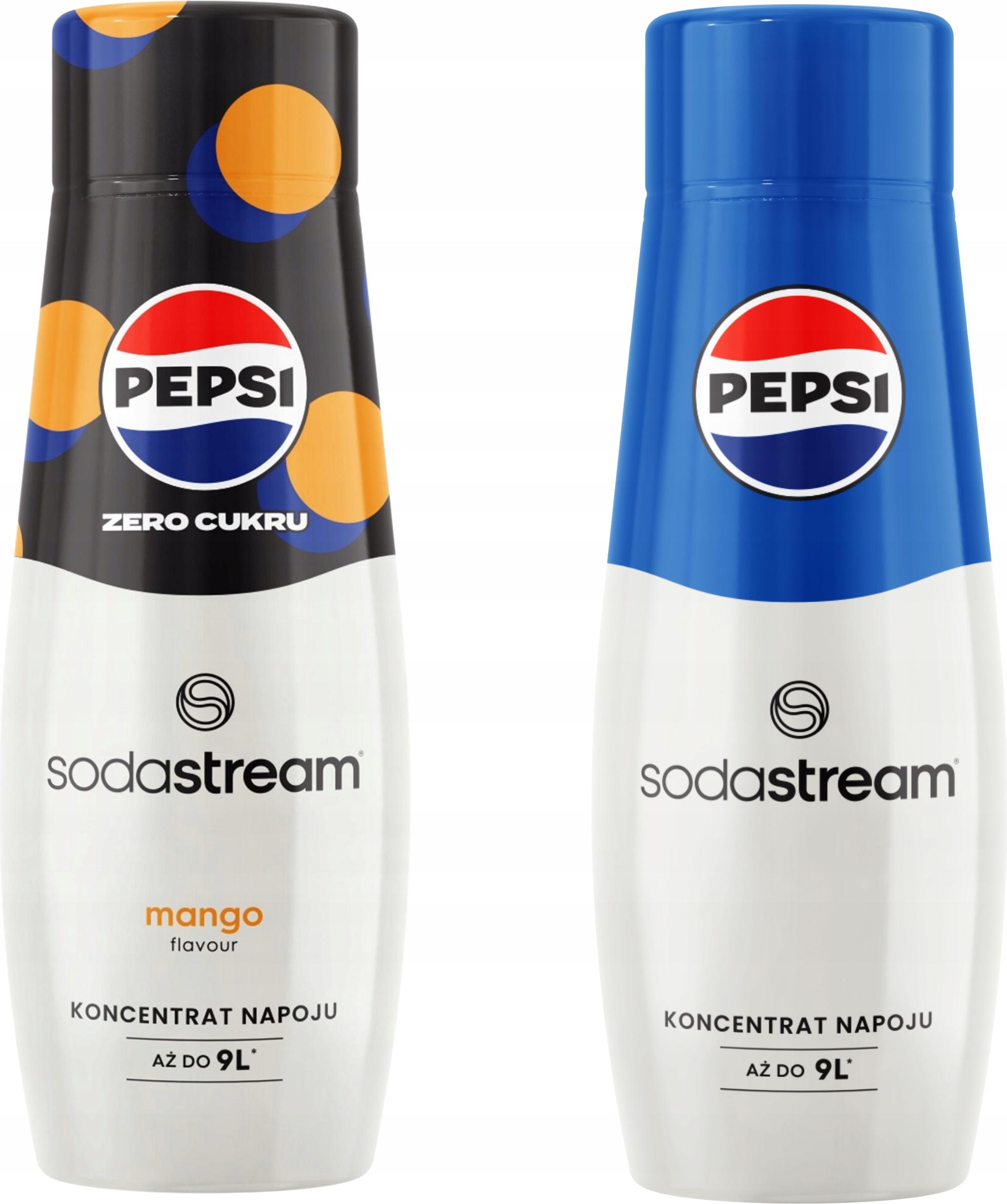 Sada s 2 koncentráty a sirupmi do vody. Sodastream Pepsi MAX Mango + Pepsi