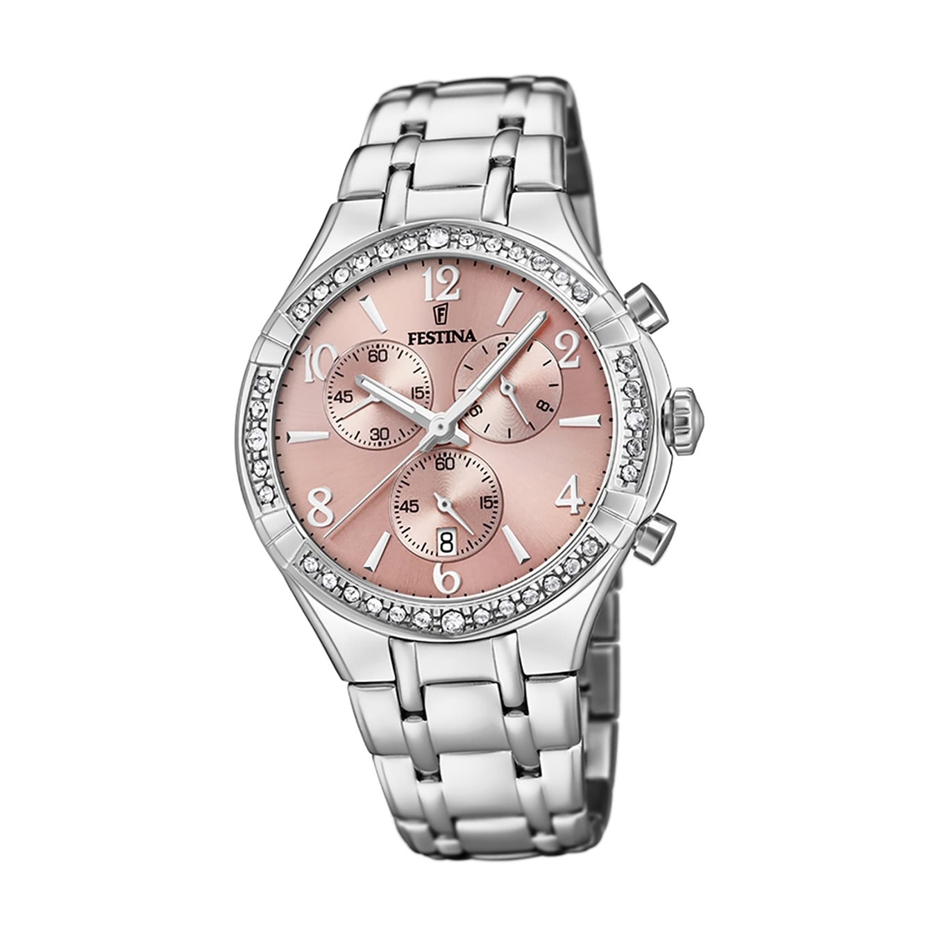 Festina Nerezové dámske hodinky F20392/3 Náramkové hodinky strieborné Boyfriend D2UF20392/3