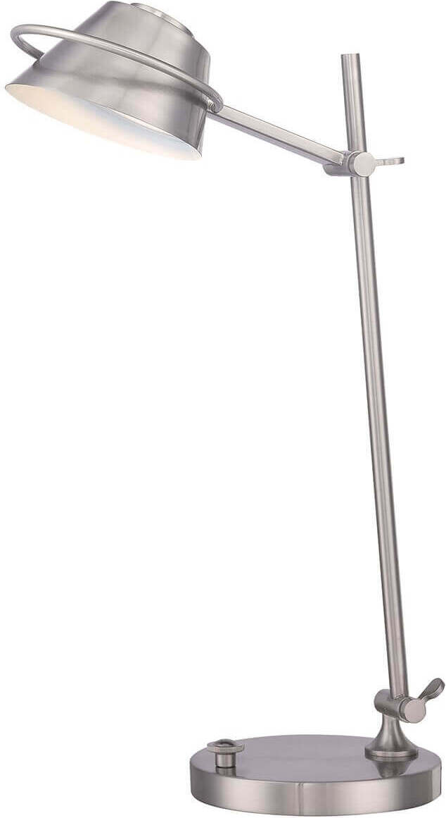Elstead Lighting Elstead Spencer LED Tischleuchte 1-fach Nickel gebürstet QZ-SPENCER-TL-BN
