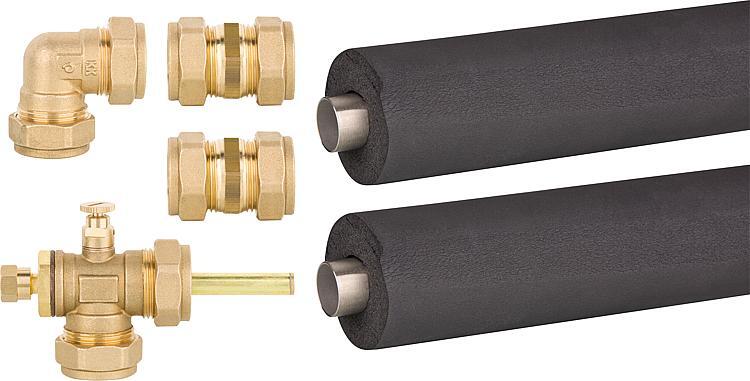 SUNEX Kollektoren Verbindungsset Grundset für 2 Kollektoren Solar Flachkollektor 9701309