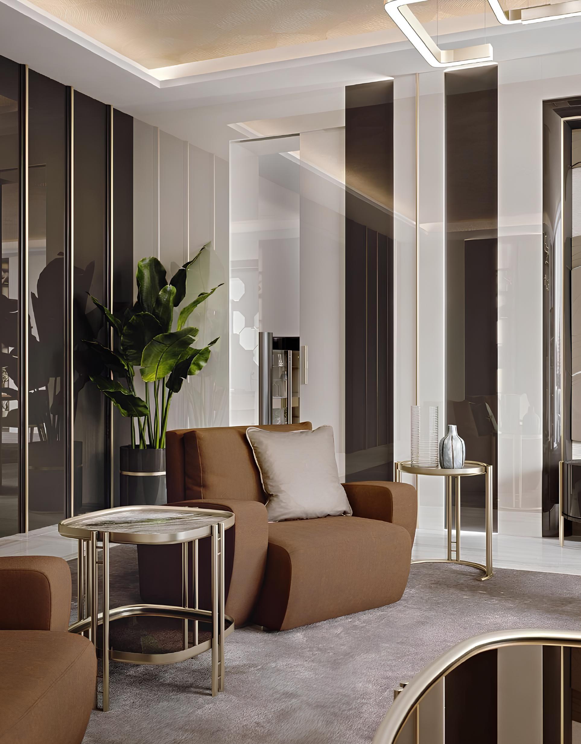 Sessel Beistelltisch Wohnzimmermöbel Möbel Edelstahl Sessel Design Bizzotto Neu