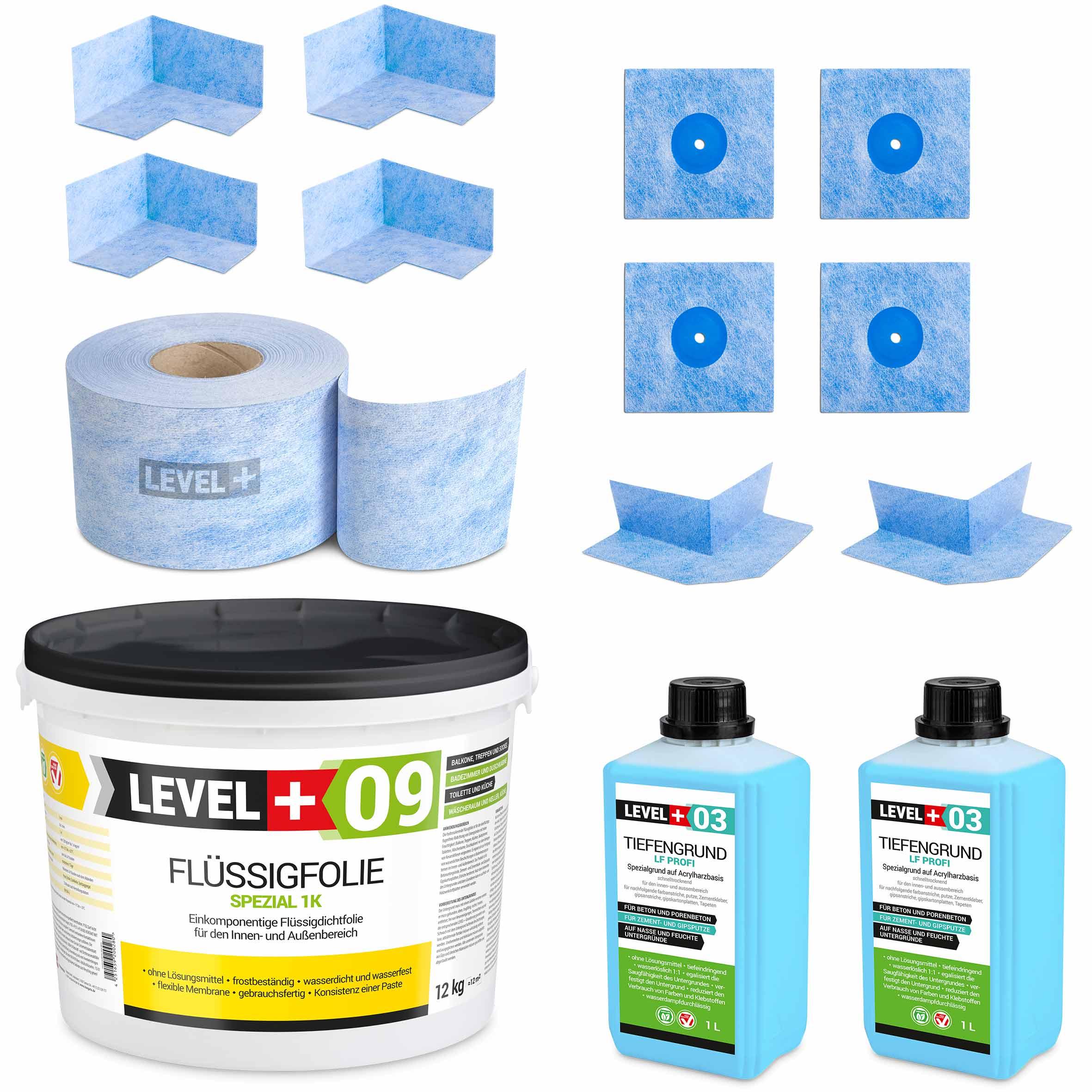 Hangato GmbH Dichtset LEVEL+ für Badabdichtung Balkonabdichtung Duschabdichtung 12kg SET66