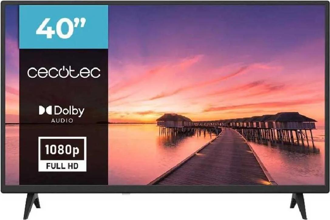 Cecotec 00993, 101,6 cm (40"), 1920 x 1080 px, Full HD, LED, DVB-C, DVB-S, DVB-S2, DVB-T, DVB-T2, Čierna