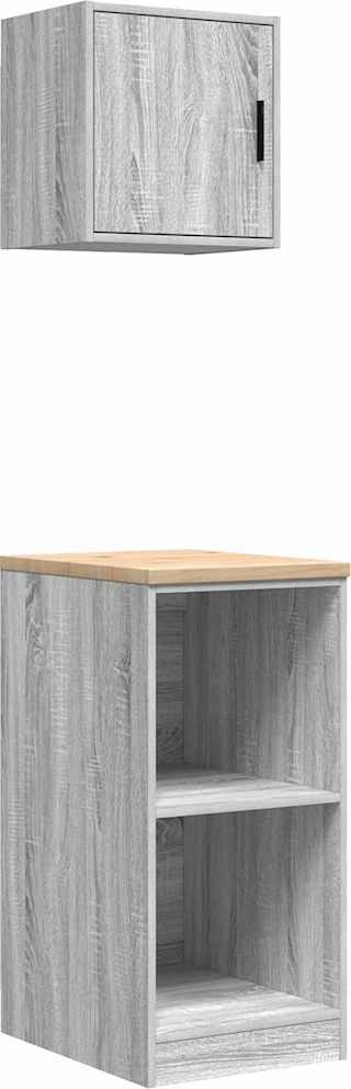 vidaXL Garážové skrine 2 ks Sivá Sonoma materiál na báze dreva