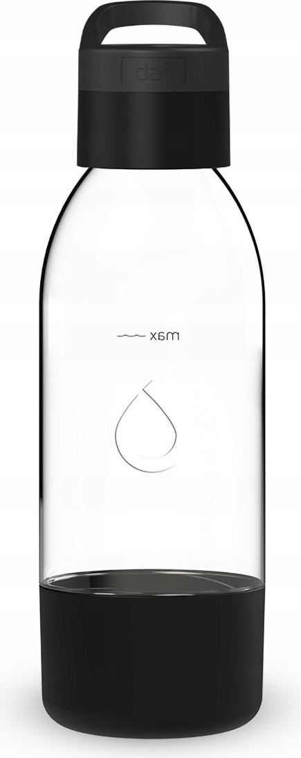 Dafi PushAir 0,5l schwarz Mehrwegflasche mit Kohlensäure