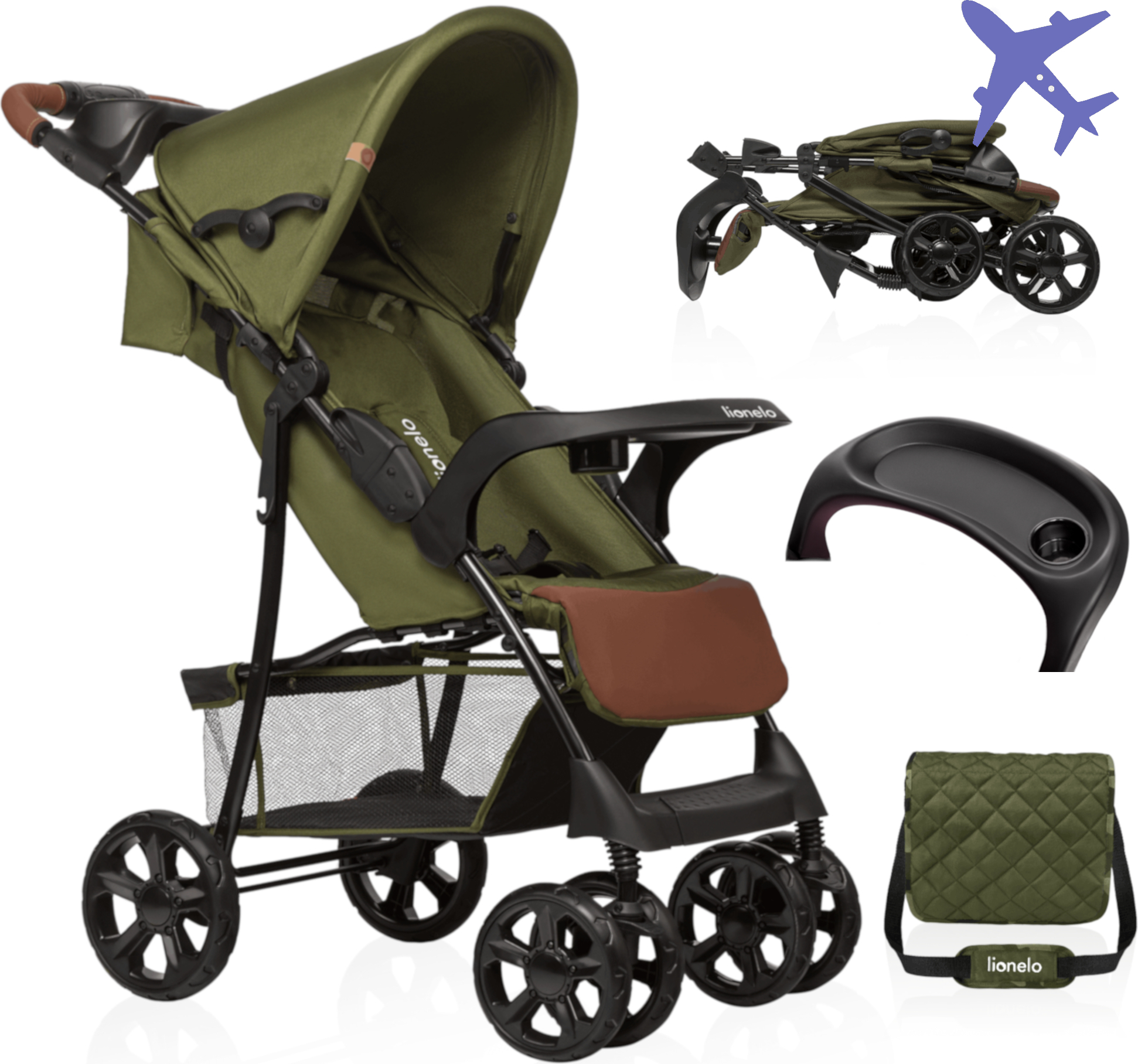 Kinderwagen Buggy Mit Einhand-Zusammenklappen, Liegefunktion &  Atmungsaktivem Verdeck - Leicht & Praktisch Fr Unterwegs